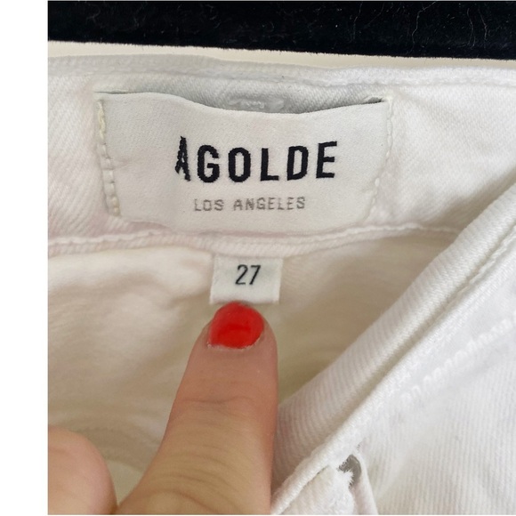 Agolde Toni Mid-Rise Straight Leg Jean in White Size 27 - Picture 6 of 14